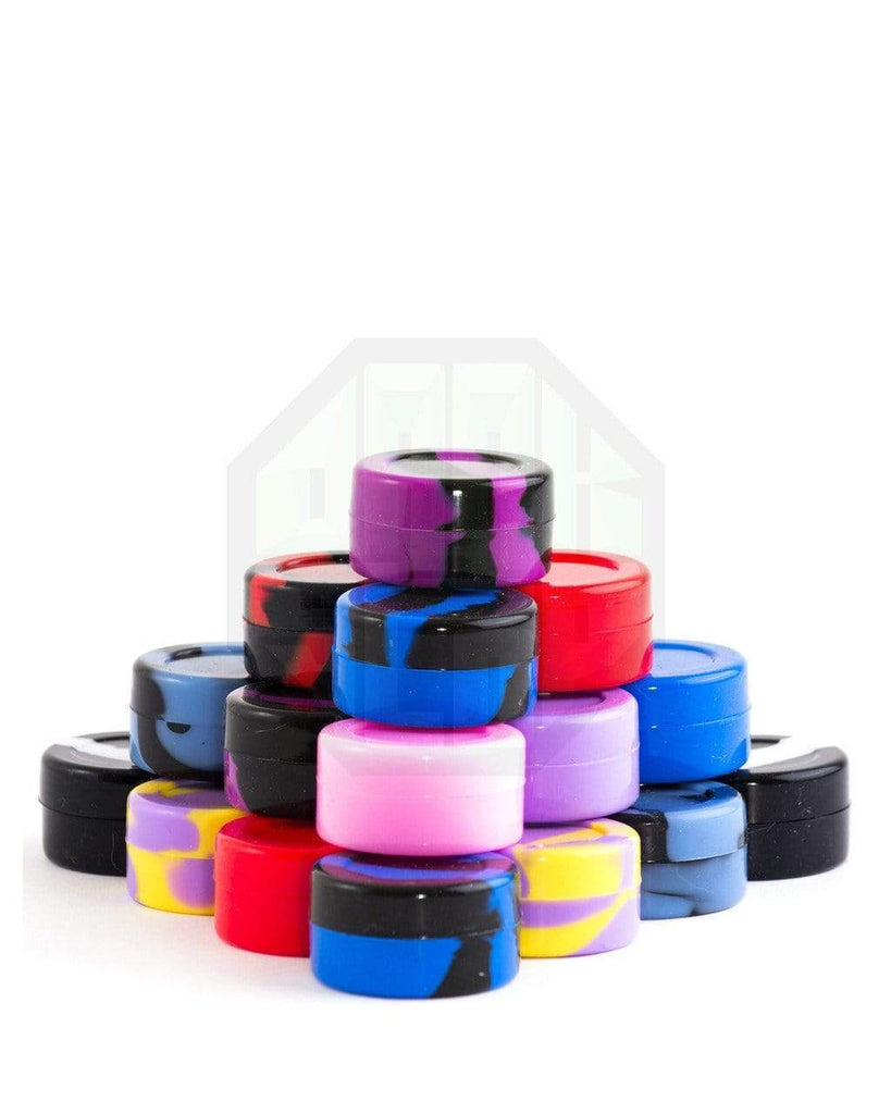 silicone jar tobacco Smoking Colorful Wasp Drip Skin Herb Spice Miller Glass Storage Sealed Bottle Portable Cap Stash Case Wax Straw Holder Container Smokeshop Smell Proof Silicone Bowl