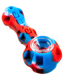red & blue silicone pipe